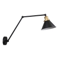 Sienas lampa FUNDO 1xE27/40W/230V melna/zeltaina