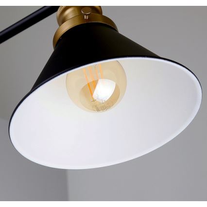Sienas lampa FUNDO 1xE27/40W/230V melna/zeltaina