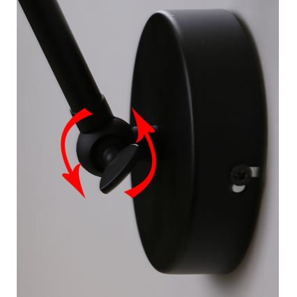 Sienas lampa FUNDO 1xE27/40W/230V melna/zeltaina