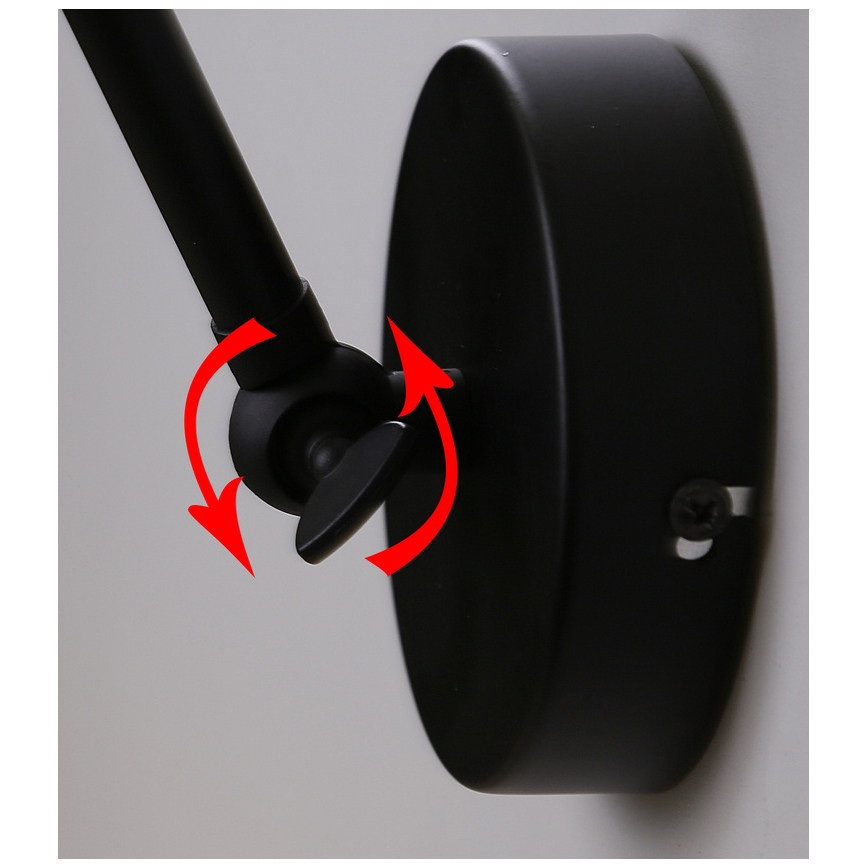 Sienas lampa FUNDO 1xE27/40W/230V melna/zeltaina