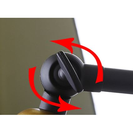 Sienas lampa FUNDO 1xE27/40W/230V melna/zeltaina