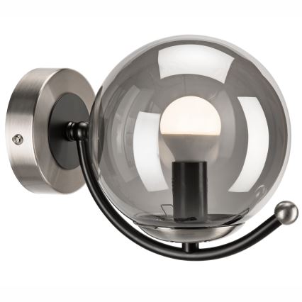 Sienas lampa GEORGIA 1xE14/5W/230V matēts hroms/dūmakains