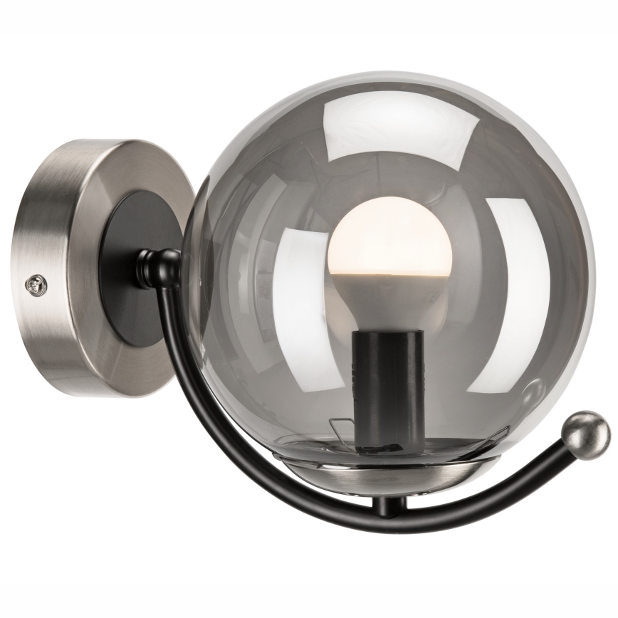 Sienas lampa GEORGIA 1xE14/5W/230V matēts hroms/dūmakains