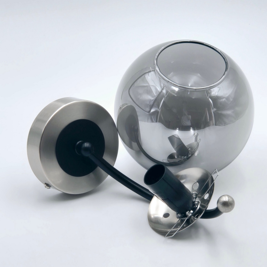 Sienas lampa GEORGIA 1xE14/5W/230V matēts hroms/dūmakains