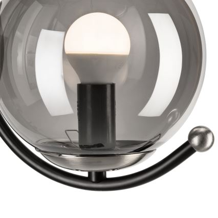Sienas lampa GEORGIA 1xE14/5W/230V matēts hroms/dūmakains