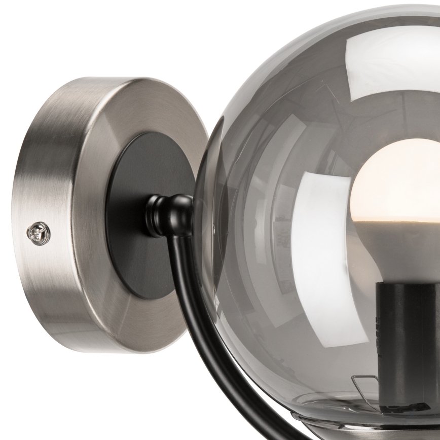 Sienas lampa GEORGIA 1xE14/5W/230V matēts hroms/dūmakains