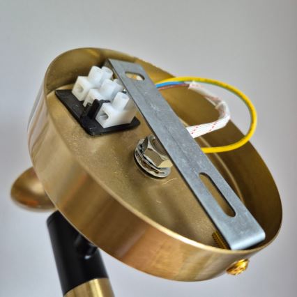 Sienas lampa GEORGIA 1xE14/5W/230V zelta/dūmakains bēša