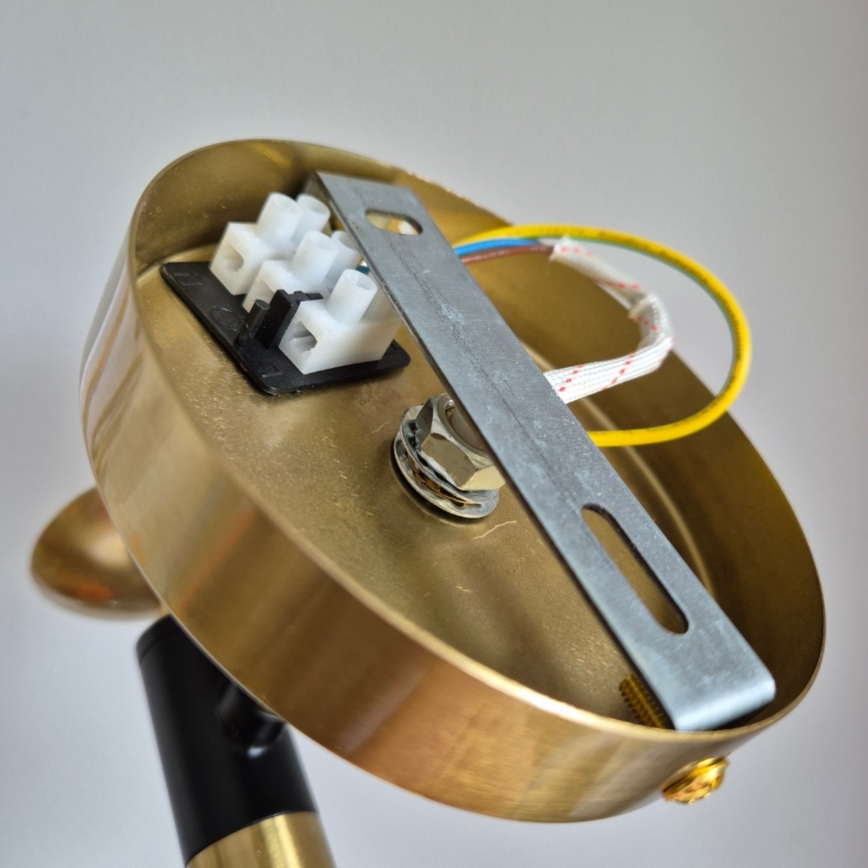 Sienas lampa GEORGIA 1xE14/5W/230V zelta/dūmakains bēša