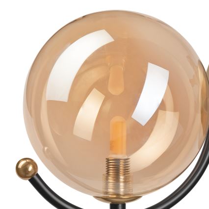 Sienas lampa GEORGIA 1xE14/5W/230V zelta/dūmakains bēša