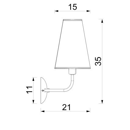 Sienas lampa GRENADA 2xE14/15W/230V bēša