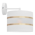 Sienas lampa HELEN 1xE27/15W/230V balta/zelta