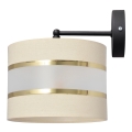 Sienas lampa HELEN 1xE27/15W/230V krēmkrāsas/melna/zeltaina