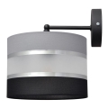 Sienas lampa HELEN 1xE27/15W/230V melna/pelēka/sudraba