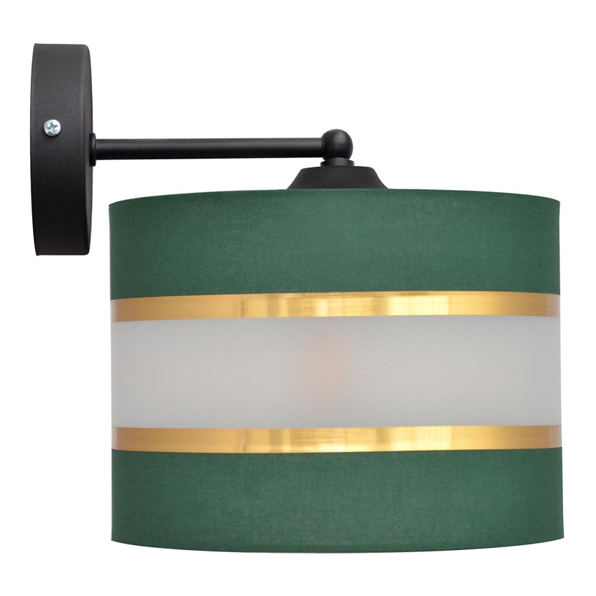 Sienas lampa HELEN 1xE27/15W/230V zaļa/zelta