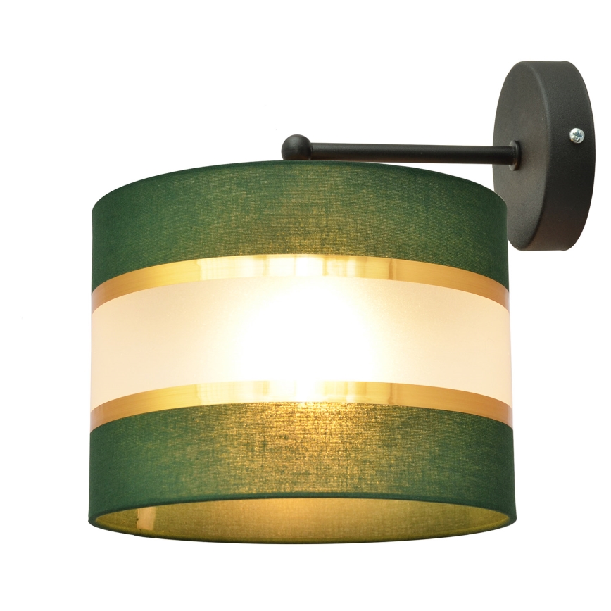Sienas lampa HELEN 1xE27/15W/230V zaļa/zelta
