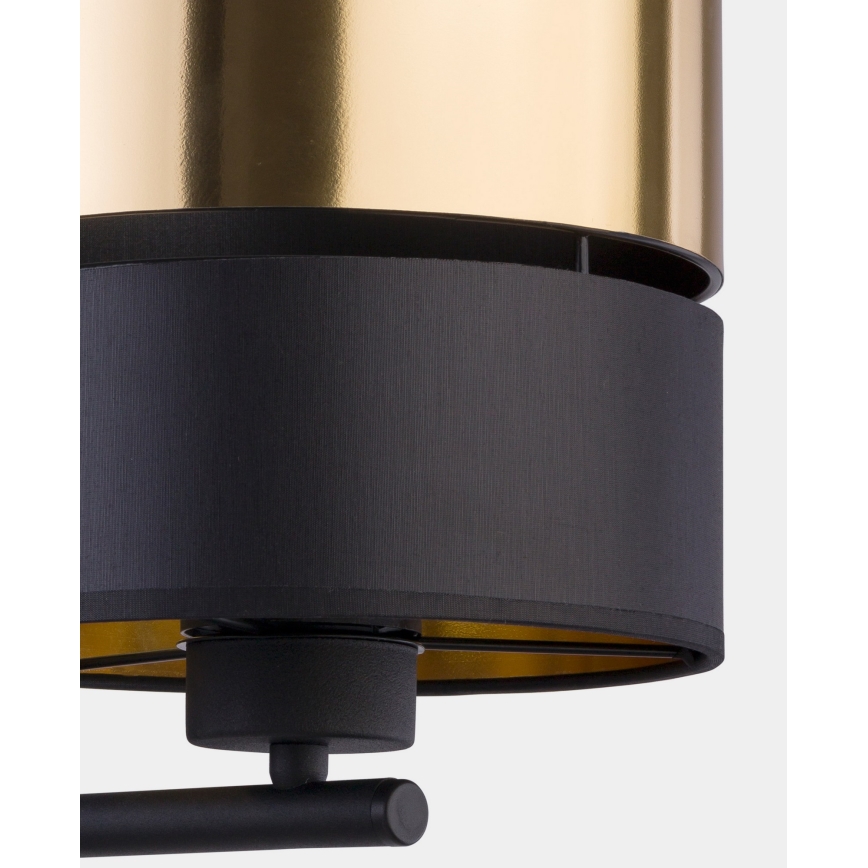 Sienas lampa HILTON 1xE27/15W/230V misiņa/melna