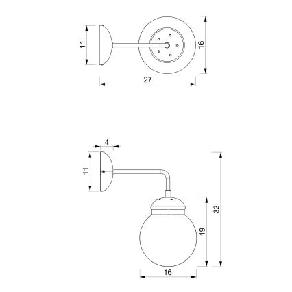 Sienas lampa HYDRO 1 1xE14/60W/230V