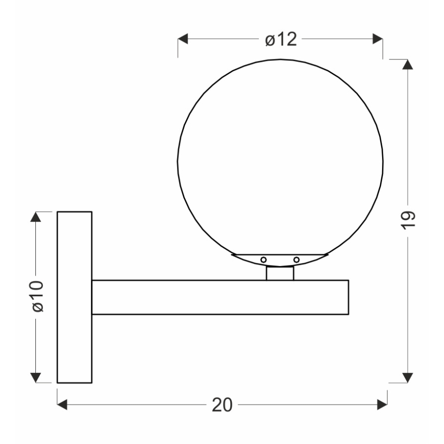 Sienas lampa KAMA 1xG9/28W/230V melna/dūmakains melna