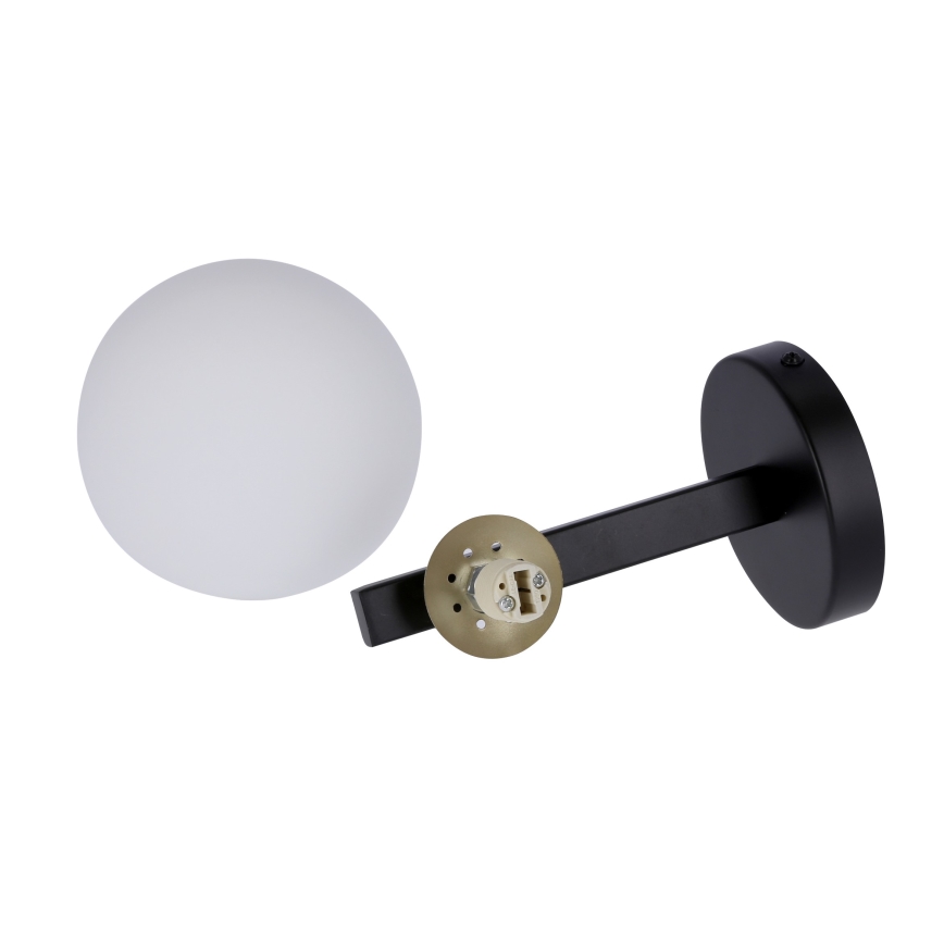Sienas lampa KAMA 1xG9/28W/230V melna