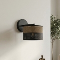 Sienas lampa KARBON 1xE27/15W/230V melna/brūna