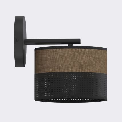 Sienas lampa KARBON 1xE27/15W/230V melna/brūna