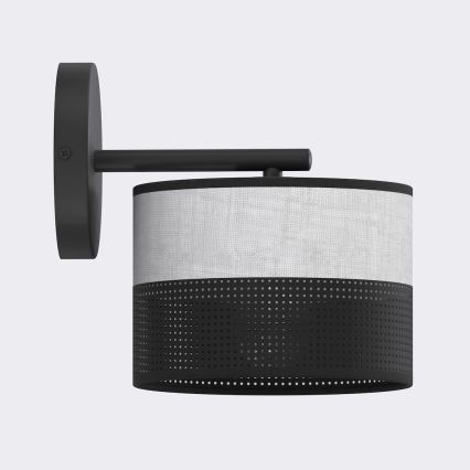 Sienas lampa KARBON 1xE27/15W/230V melna/pelēka