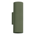 Sienas lampa KARBON 2xGU10/10W/230V zaļa