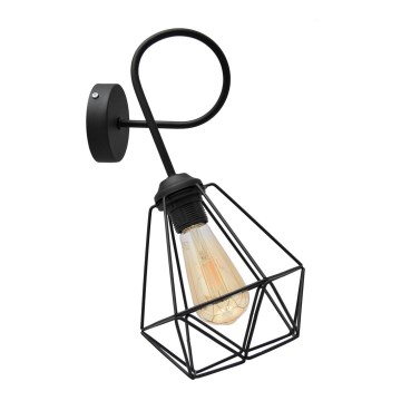 Sienas lampa KARO 3xE27/15W/230V melna