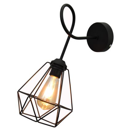 Sienas lampa KARO 3xE27/15W/230V melna