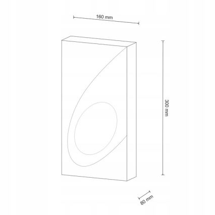 Sienas lampa KOMETA 1xE14/12W/230V ģipsis/balta