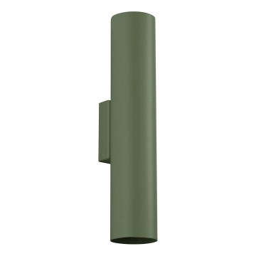 Sienas lampa LAGOS 2xGU10/10W/230V zaļa