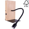 Sienas lampa LECTOR LED/2,5W/230V USB ozols – FSC sertificēts
