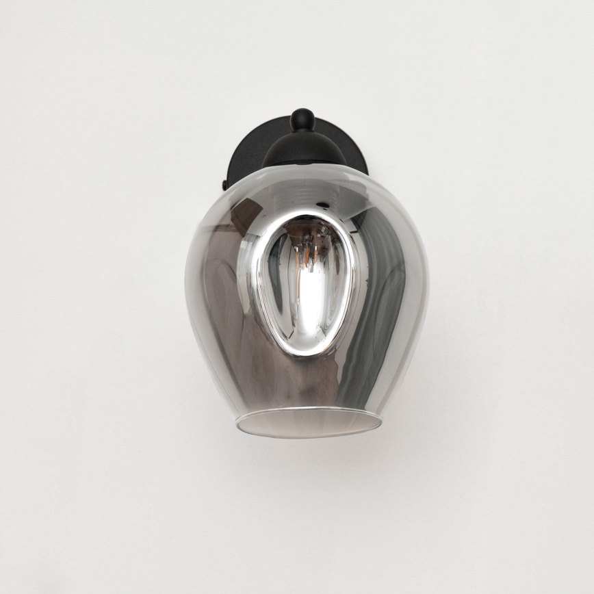 Sienas lampa LILI 1xE27/15W/230V melna/pelēka