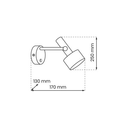 Sienas lampa LINTERNA 1xGX53/12W/230V melna