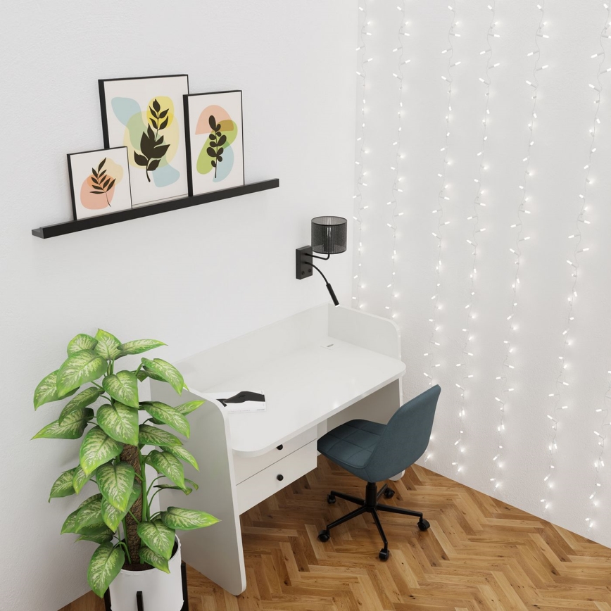 Sienas lampa LOFT SHADE 1xE27/60W+1xG9/8W/230V melna