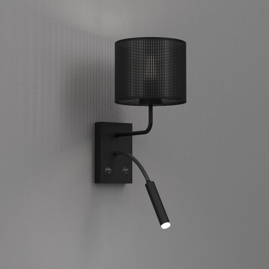 Sienas lampa LOFT SHADE 1xE27/60W+1xG9/8W/230V melna