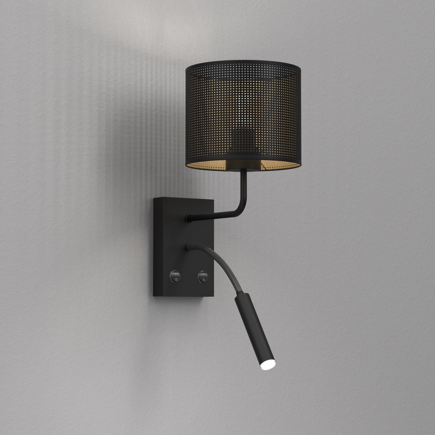 Sienas lampa LOFT SHADE 1xE27/60W+1xG9/8W/230V melna/zelta