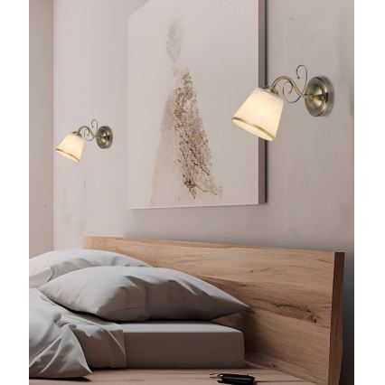 Sienas lampa LOSANNA 1xE14/40W/230V misiņš