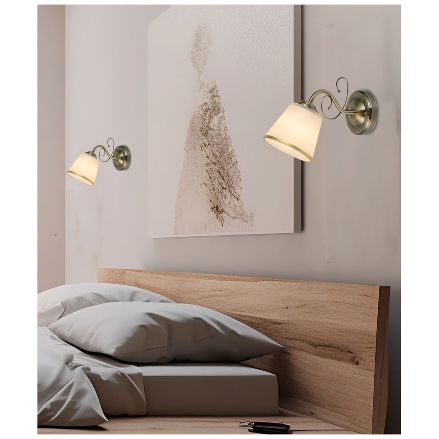 Sienas lampa LOSANNA 1xE14/40W/230V misiņš
