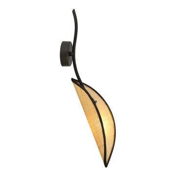 Sienas lampa LOTUS 1xE14/10W/230V melna/bēša
