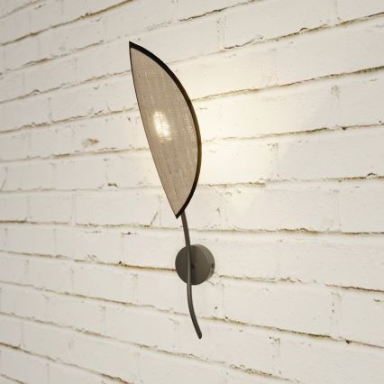 Sienas lampa LOTUS 1xE14/10W/230V melna/bēša