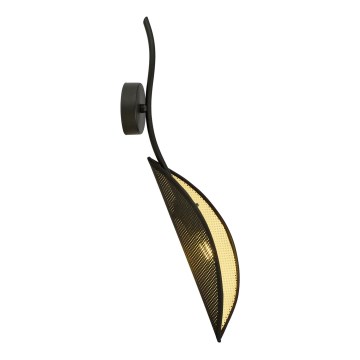 Sienas lampa LOTUS 1xE14/10W/230V melna/zelta