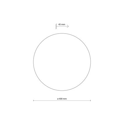 Sienas lampa LUNA 4xG9/8W/230V d. 40 cm melna