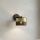 Sienas lampa LUX 1xE27/15W/230V melna/zelta
