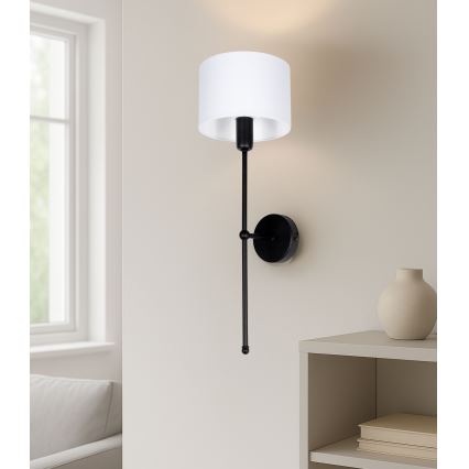 Sienas lampa MADELA 1xE14/40W/230V balta/melna