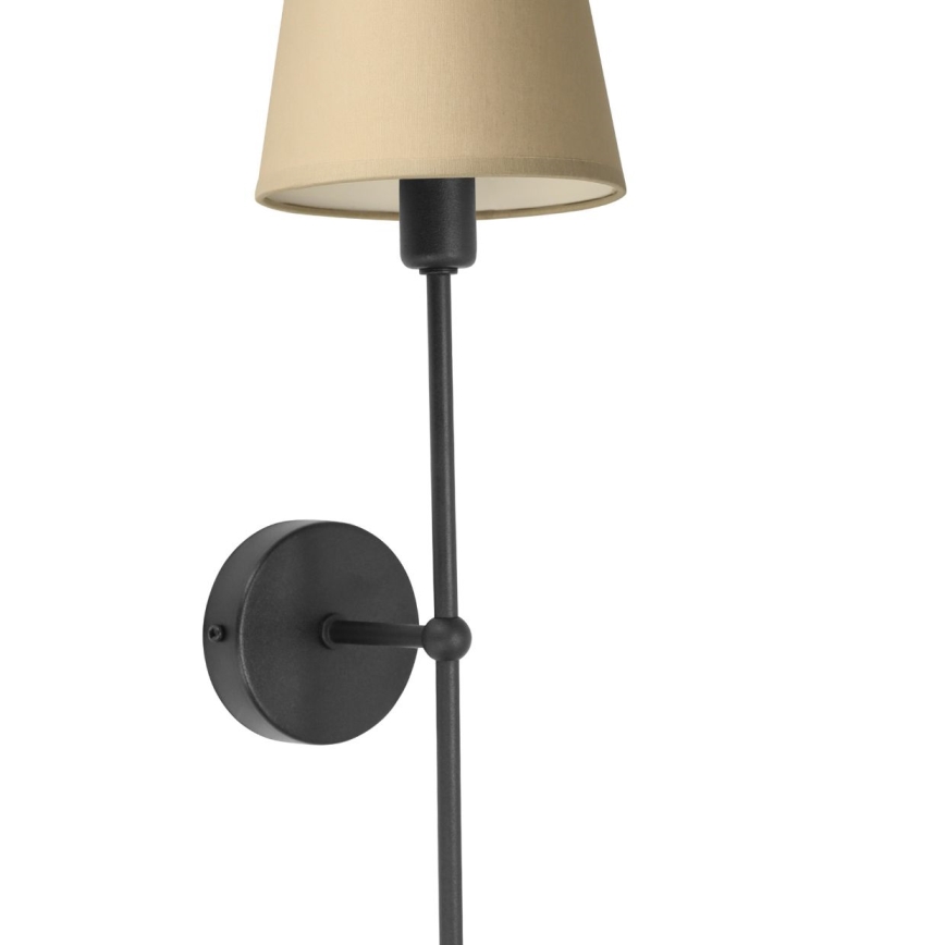 Sienas lampa MADELA 1xE14/40W/230V bēša/melna