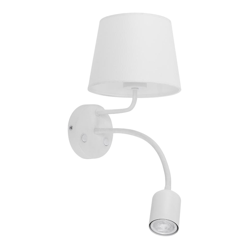 Sienas lampa MAJA 1xE27/15W/230V + 1xGU10/10W/230V balta