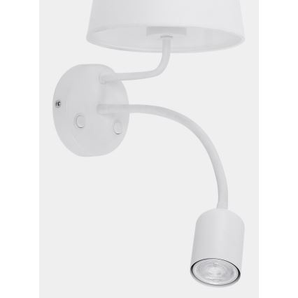 Sienas lampa MAJA 1xE27/15W/230V + 1xGU10/10W/230V balta