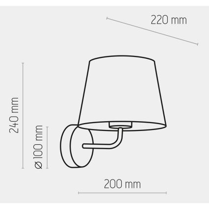 Sienas lampa MAJA 1xE27/15W/230V balta