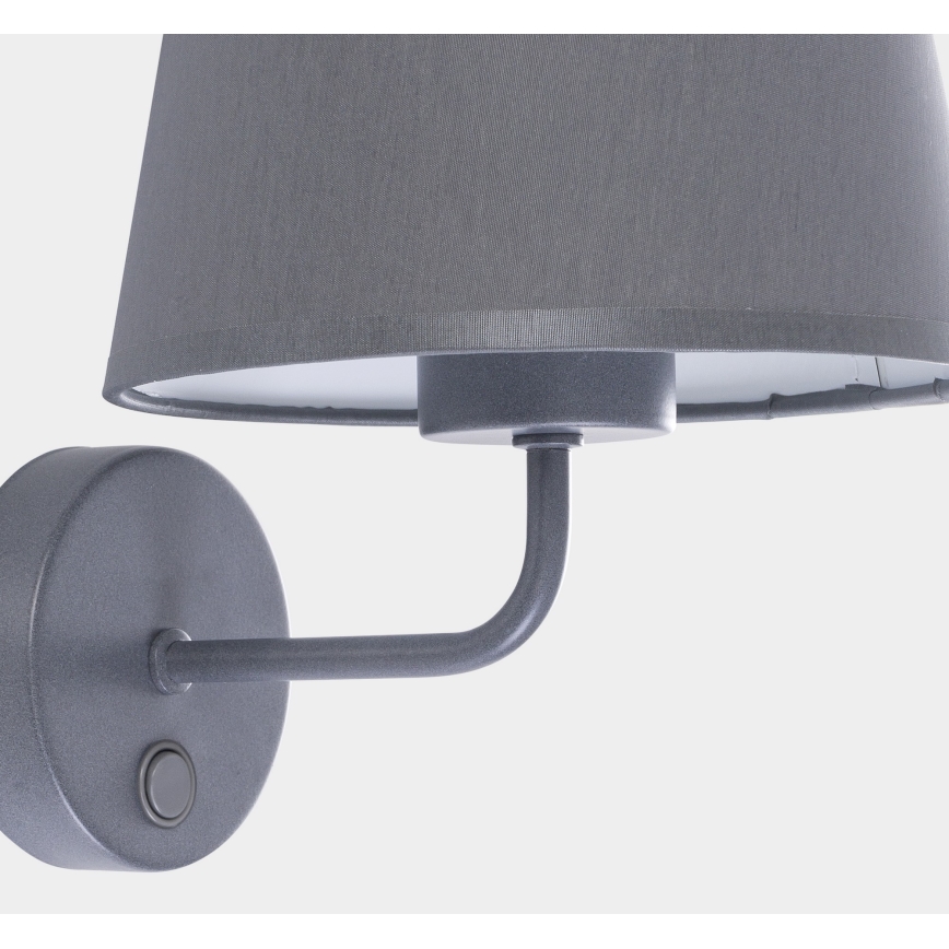 Sienas lampa MAJA 1xE27/15W/230V pelēka